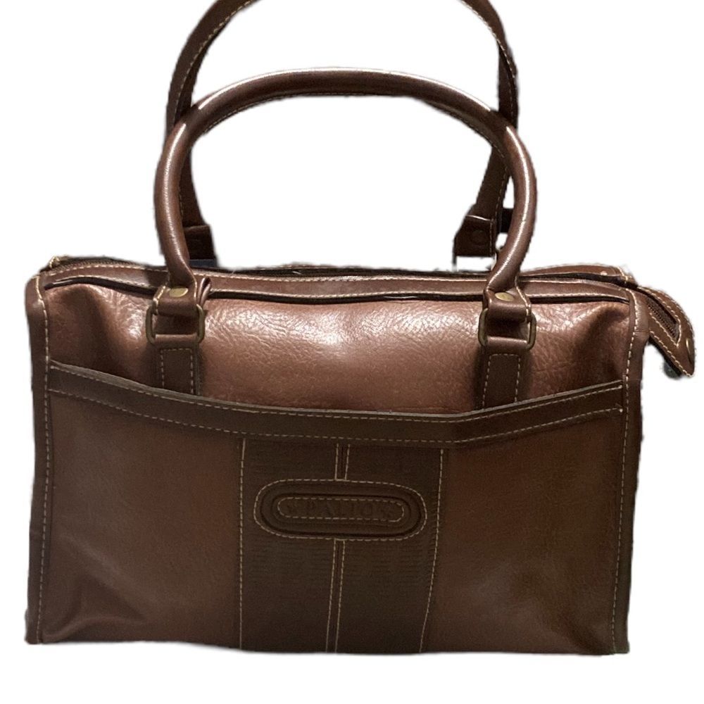 Vintage Palio Satchel Bag Brown Leather